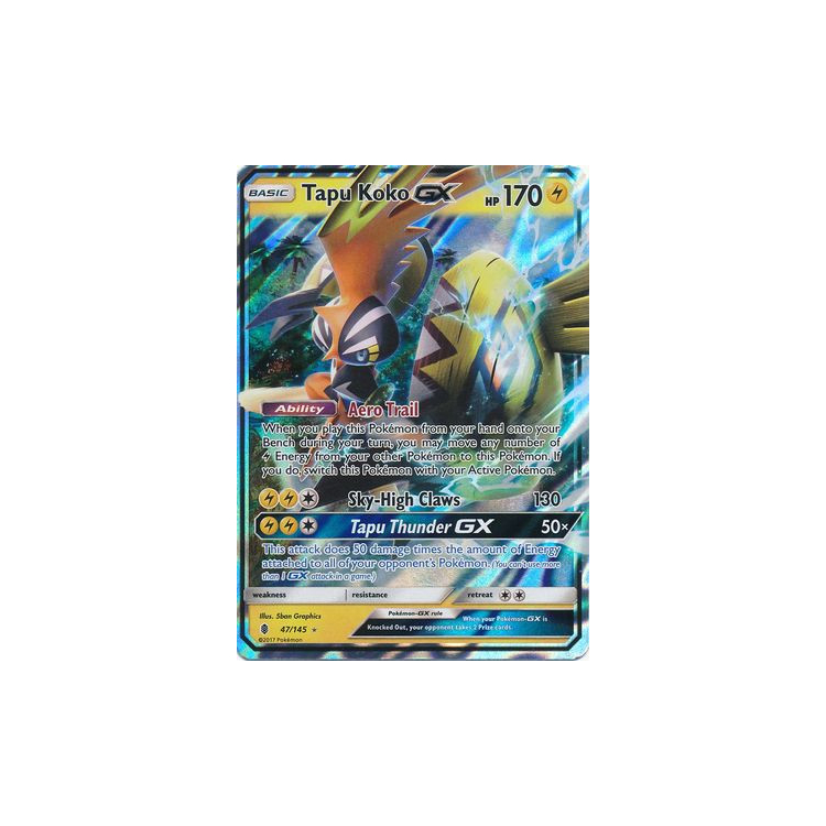 Tapu Koko GX - Guardians Rising Pokémon card 47/145