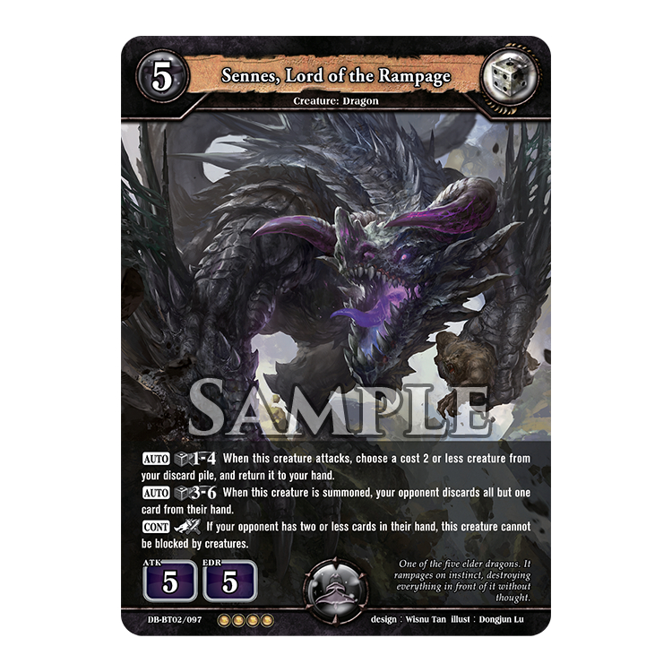 Sennes, Lord of the Rampage (Foil) - DB-BT02 Oath of Blood - Dragoborne -Rise to Supremacy- Sennes, Lord of the Rampage (Foil) - DB-BT02 Oath of Blood - Dragoborne -Rise to Supremacy-