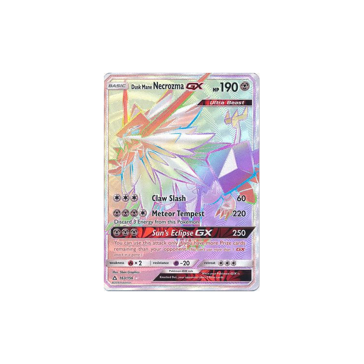 Dusk Mane Necrozma GX (Rainbow Rare) - Ultra Prism - Pokemon Dusk Mane Necrozma GX (Rainbow Rare) - Ultra Prism - Pokemon