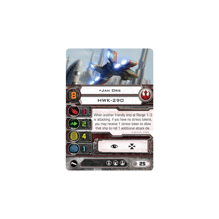 Jan Ors - HWK-290 (1st Edition) - Pilot Cards 1st Ed - Star Wars X-Wing 1st Edition - Star Wars X-Wing Jan Ors - HWK-290 (1st Edition) - Pilot Cards 1st Ed - Star Wars X-Wing 1st Edition - Star Wars X-Wing