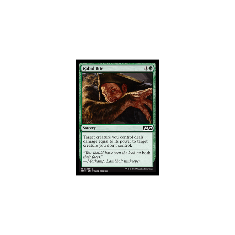 Rabid Bite - Core Set 2019 - Magic the Gathering Rabid Bite - Core Set 2019 - Magic the Gathering