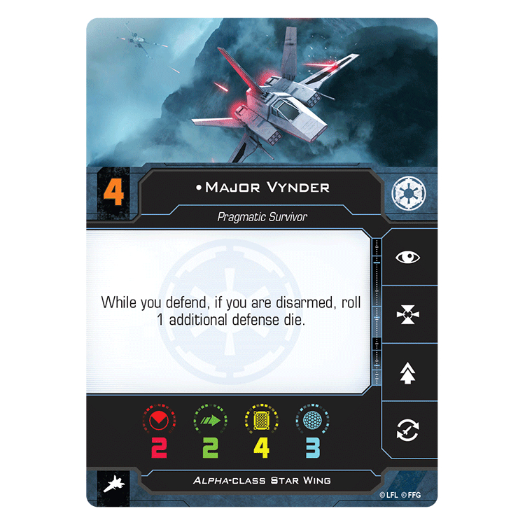 Major Vynder (Unique) - Alpha-class Star Wing (2nd Edition) - Pilot Cards 2nd Ed - Star Wars X-Wing 2nd Edition