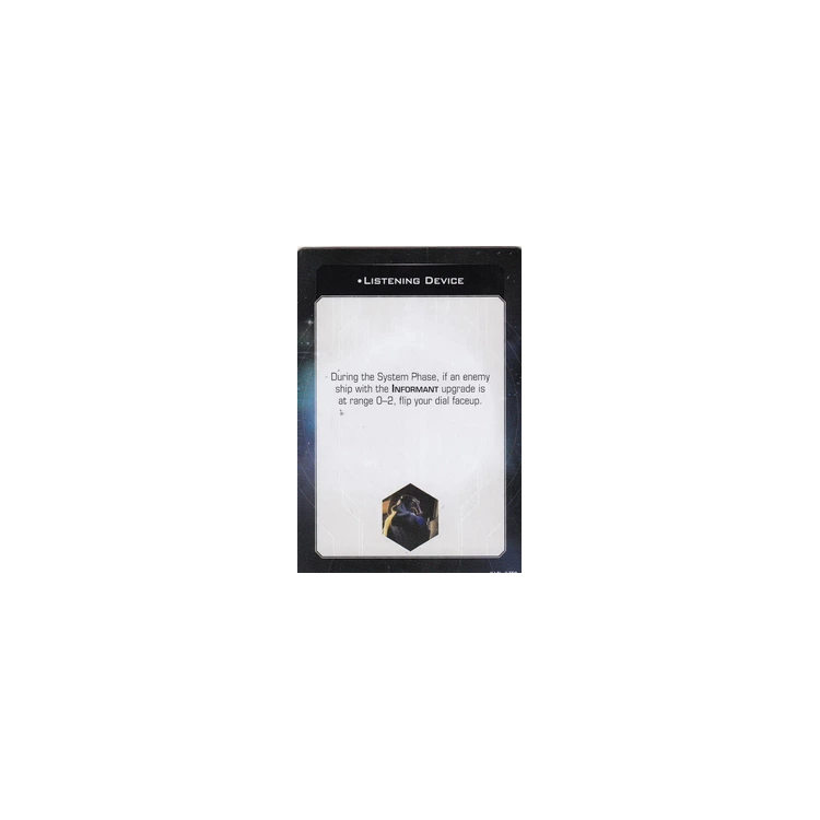 Listening Device - Reference Card (2nd Edition) - Reference Cards 2nd Ed - Star Wars X-Wing 2nd Edition - Star Wars X-Wing Listening Device - Reference Card (2nd Edition) - Reference Cards 2nd Ed - Star Wars X-Wing 2nd Edition - Star Wars X-Wing