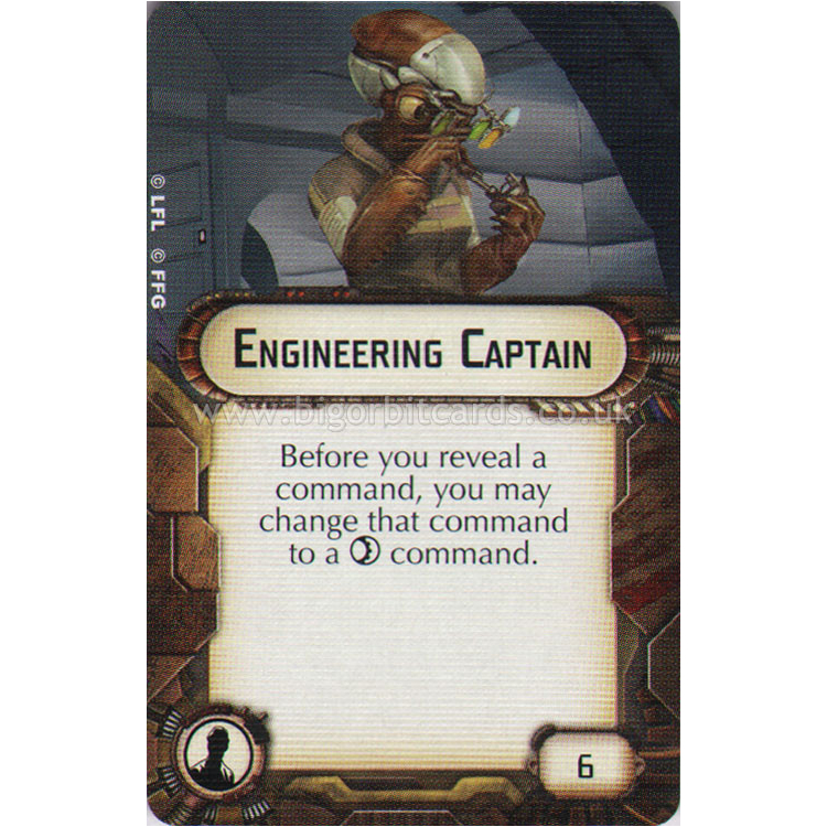 Engineering Captain Upgrade Card Star Wars Armada Big Orbit Cards