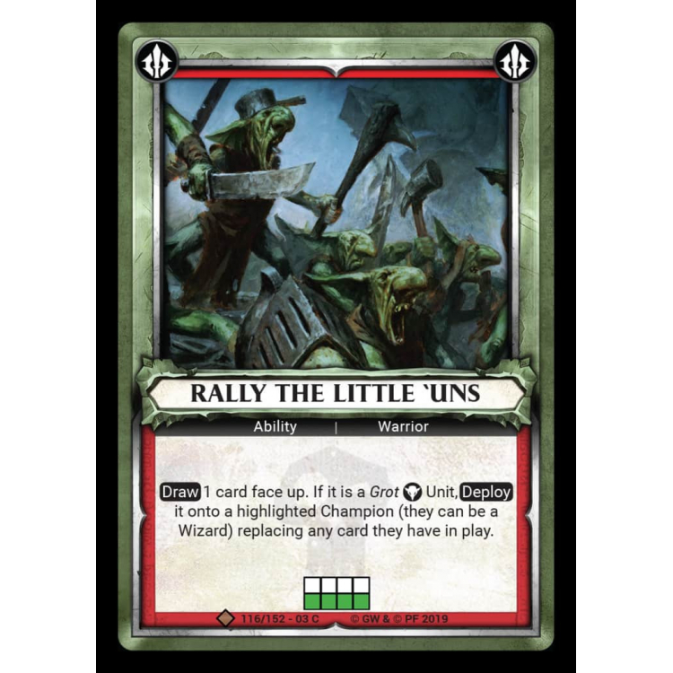 Rally The Little 'uns (Claimed) - Savagery - Warhammer Age of Sigmar Champions Rally The Little 'uns (Claimed) - Savagery - Warhammer Age of Sigmar Champions