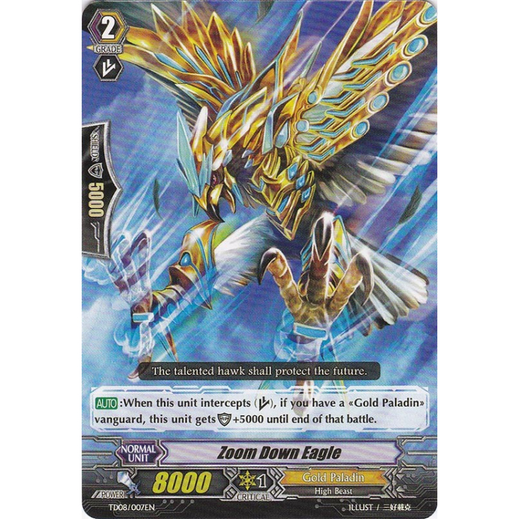 Zoom Down Eagle - TD08 Liberator of the Sanctuary - Cardfight Vanguard Zoom Down Eagle - TD08 Liberator of the Sanctuary - Cardfight Vanguard