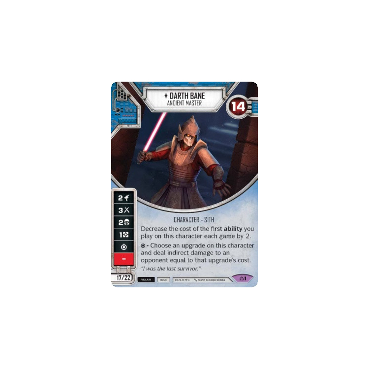 Darth Bane - Ancient Master (Card Only) - Covert Missions - Star Wars Destiny Darth Bane - Ancient Master (Card Only) - Covert Missions - Star Wars Destiny