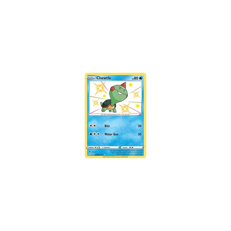 Chewtle (Shiny Holo) - Shining Fates - Big Orbit Cards Chewtle (Shiny Holo) - Shining Fates - Big Orbit Cards