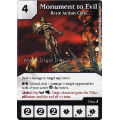 Monument to Evil - Basic Action Card (Card Only) - War of Light - DC Dice Masters