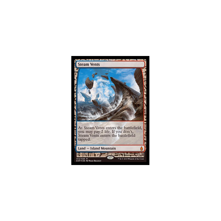 Steam Vents (Zendikar Expeditions Full Art - Big Orbit Cards