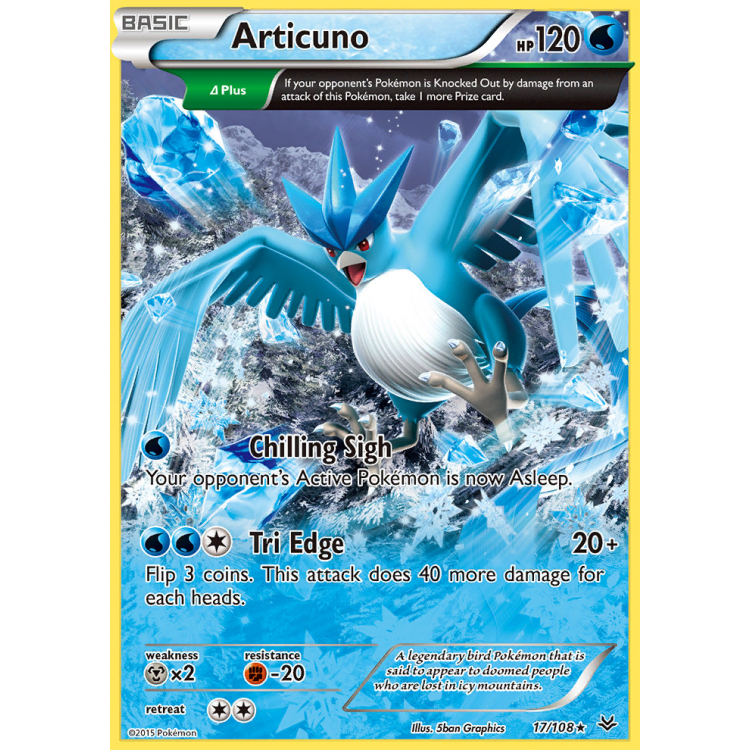 Articuno (Reverse Holo) Roaring Skies Big Orbit Cards