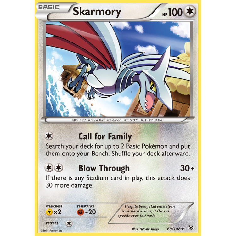Skarmory (Reverse Holo) - Roaring Skies - Pokemon Skarmory (Reverse Holo) - Roaring Skies - Pokemon