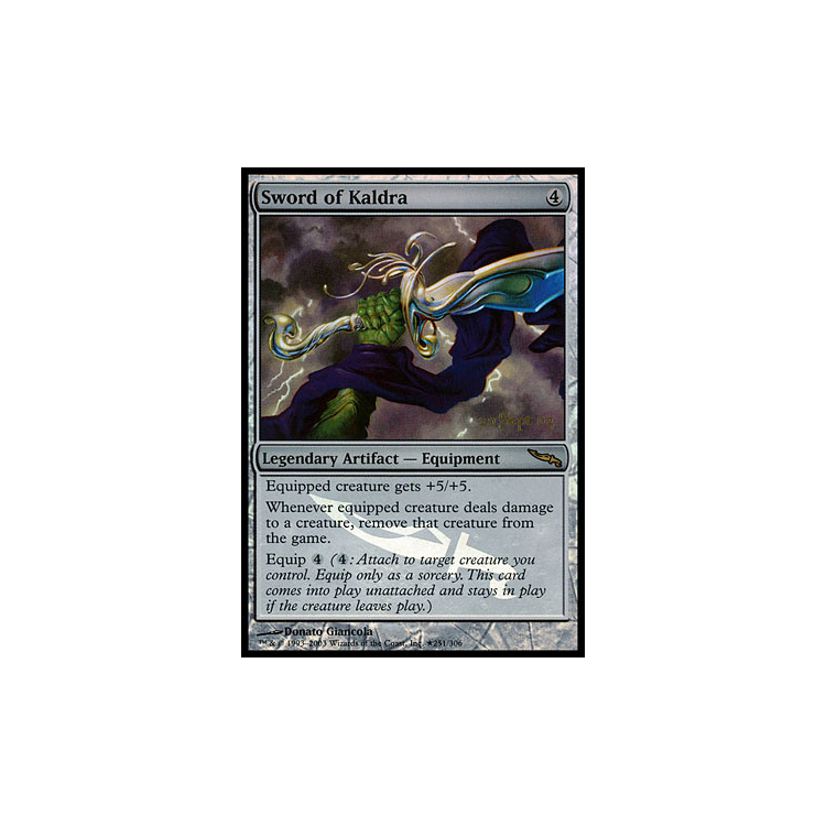 Sword of Kaldra (Prerelease) - Prerelease - Promo Cards - Magic the Gathering Sword of Kaldra (Prerelease) - Prerelease - Promo Cards - Magic the Gathering