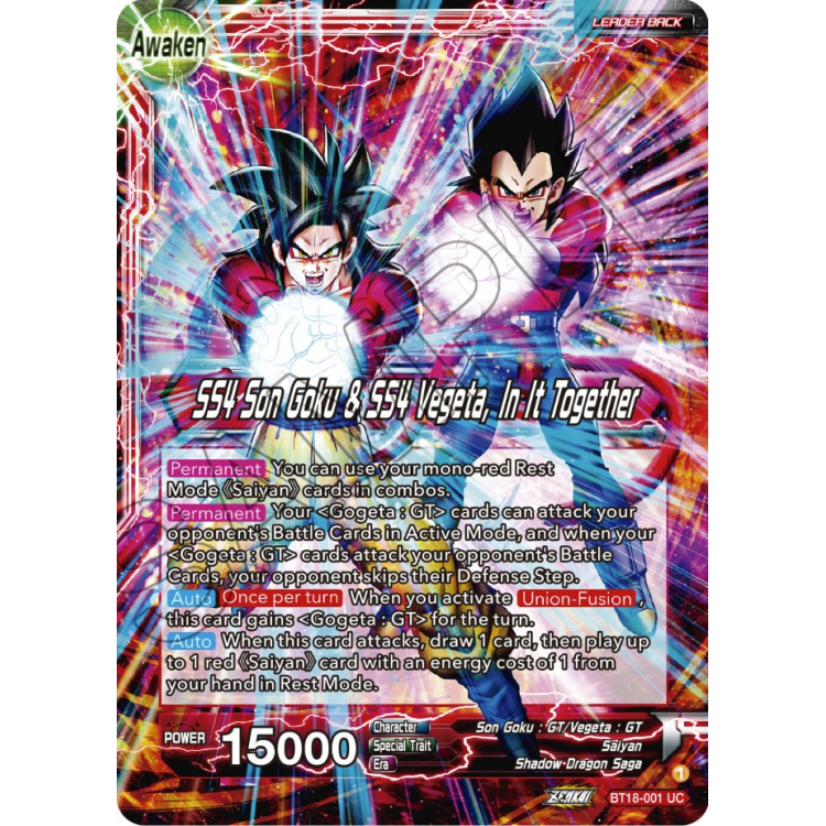 Son Goku & Vegeta // SS4 Son Goku & SS4 - Big Orbit Cards