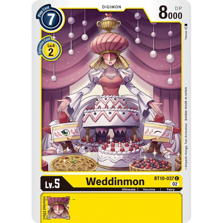 Weddinmon - BT10 - Xros Encounter - Digimon Card Game