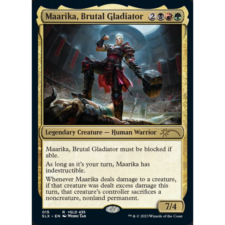 Maarika, Brutal Gladiator - Secret Lair Universes Within - Magic the Gathering Maarika, Brutal Gladiator - Secret Lair Universes Within - Magic the Gathering