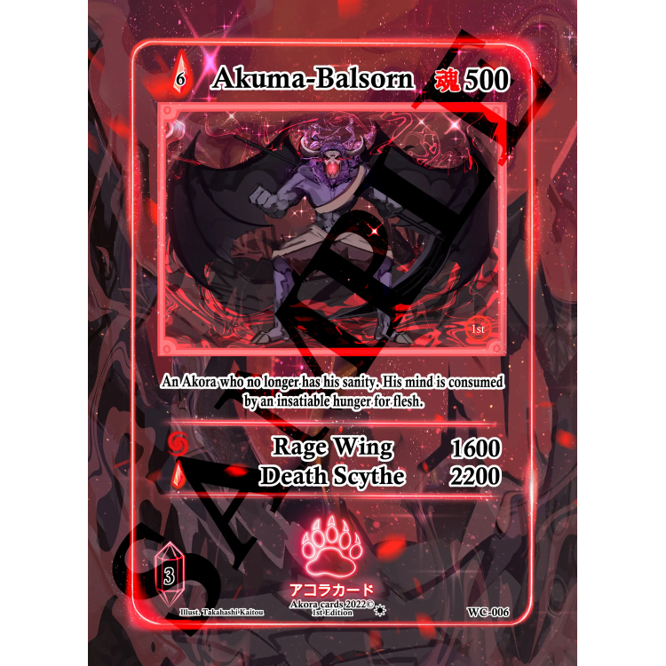 Akuma-Balsorn (1st Edition) - Warped Crusaders - Akora TCG