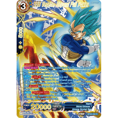 SSB Vegeta, Beyond Full Power - Big Orbit Cards