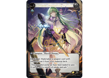 Lorraine, Wandering Warrior プロモFOIL Lorraine, Wandering Warrior (Dawn of Ashes First Edition