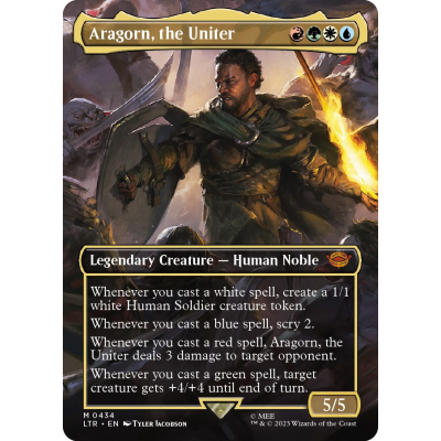 Aragorn, the Uniter (Borderless) (Foil) - Big Orbit Cards