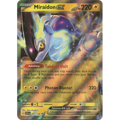 Pokemon Scarlet & Violet Miraidon EX Card 081/198