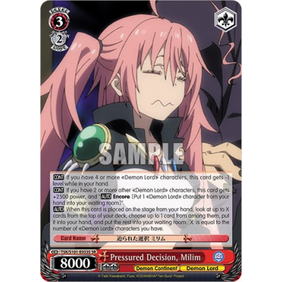 List of Japanese That Time I Got Reincarnated as a Slime Vol.3 [Weiss  Schwarz] Singles