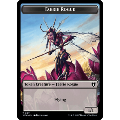 Faerie Rogue (0011) // Pirate Double-Sided Token - Wilds of Eldraine Commander - Magic the Gathering Faerie Rogue (0011) // Pirate Double-Sided Token - Wilds of Eldraine Commander - Magic the Gathering