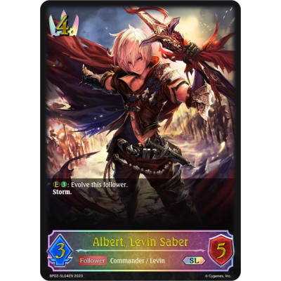 Albert, Levin Saber - SL - BP02 - Reign of Bahamut - Shadowverse: Evolve