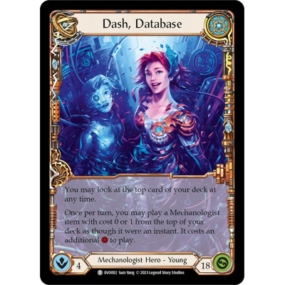 Dash, Database // Teklo Leveler - Bright Lights - Flesh and Blood TCG Dash, Database // Teklo Leveler - Bright Lights - Flesh and Blood TCG