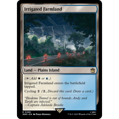 Irrigated Farmland - Universes Beyond - Doctor Who - Magic the Gathering Irrigated Farmland - Universes Beyond - Doctor Who - Magic the Gathering