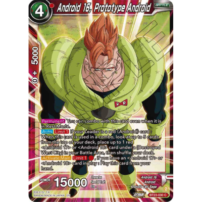 Android 16, Prototype Android - Main Image