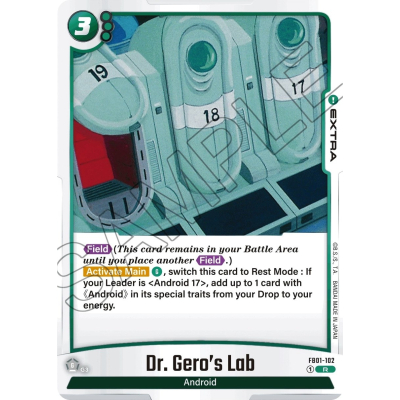 Dr. Gero's Lab (Foil) - FB01 - Awakened Pulse - Dragon Ball Super Card Game Dr. Gero's Lab (Foil) - FB01 - Awakened Pulse - Dragon Ball Super Card Game