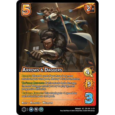 Arrows & Daggers (Foil) - Challenger Series - Vox Machina - UniVersus Arrows & Daggers (Foil) - Challenger Series - Vox Machina - UniVersus
