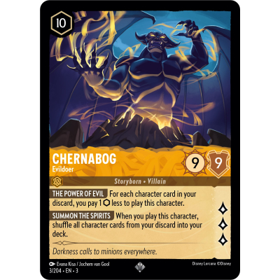 Chernabog - Evildoer (Foil) - Into the Inklands - Disney Lorcana Chernabog - Evildoer (Foil) - Into the Inklands - Disney Lorcana