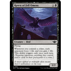 Raven of Fell Omens - Outlaws of Thunder Junction - Magic the Gathering