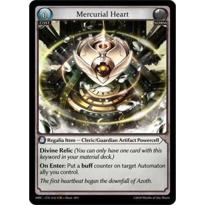 その他 Grand Archive Mercurial Heart Foil GRAND ARCHIVE TCG】 Booster Pack【Mercurial Heart】《英語版