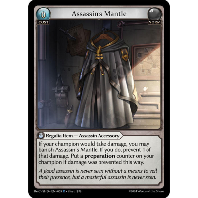 Assassin's Mantle - Tristan Re -Collection, Shadowdancer - Grand Archive Assassin's Mantle - Tristan Re -Collection, Shadowdancer - Grand Archive