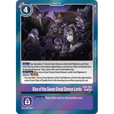 Rise of the Seven Great Demon Lords (Foil) - EX6 - Infernal Ascension - Digimon Card Game Rise of the Seven Great Demon Lords (Foil) - EX6 - Infernal Ascension - Digimon Card Game
