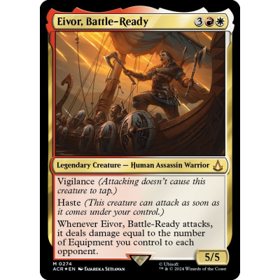 Eivor, Battle-Ready (Foil) - Universes Beyond - Assassin's Creed - Magic the Gathering Eivor, Battle-Ready (Foil) - Universes Beyond - Assassin's Creed - Magic the Gathering