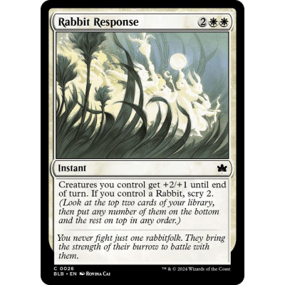 Rabbit Response - Bloomburrow - Magic the Gathering Rabbit Response - Bloomburrow - Magic the Gathering