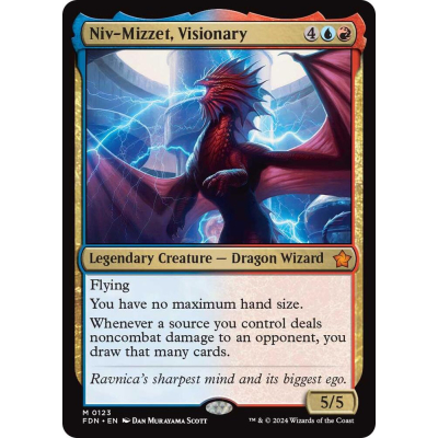 マナFoil　先見者、ニヴ＝ミゼット/Niv-Mizzet, Visionary Niv-Mizzet, Visionary (Borderless) (Mana Foil) - Foundations