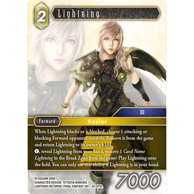 Lightning (24-070) - Opus XXIV - Final Fantasy TCG Lightning (24-070) - Opus XXIV - Final Fantasy TCG
