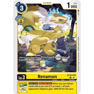 RENAMON デジモンカード BATTLE SPIRIT Renamon | Battle Spirits Wiki | Fandom