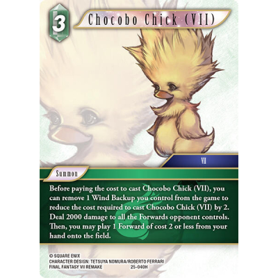 Chocobo Chick (VII) (25-040) (Foil) - Opus XXV - Final Fantasy TCG Chocobo Chick (VII) (25-040) (Foil) - Opus XXV - Final Fantasy TCG