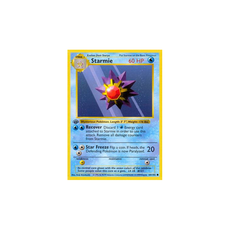 ポケモンカードゲーム staryu&starmie 1st edition shadow less Staryu - Base Set (Shadowless) - Pokemon - TCGplayer.com