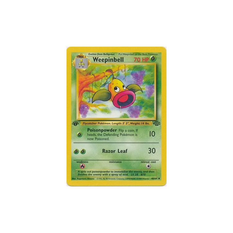 Weepinbell (1st Edition) - Jungle - Pokemon Weepinbell (1st Edition) - Jungle - Pokemon
