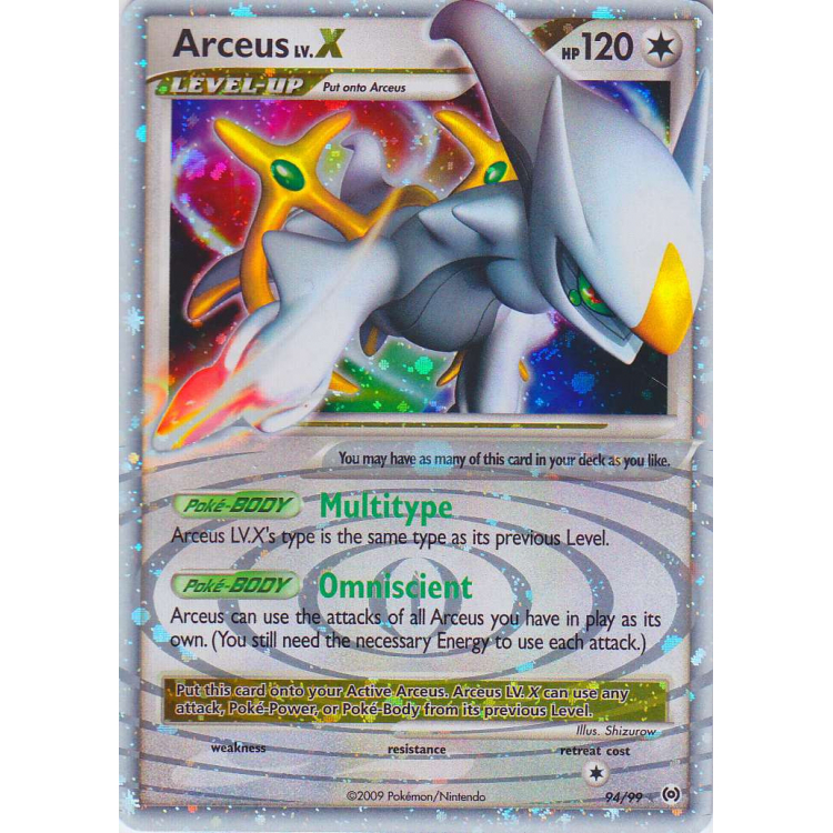 Pokemon TCG Arceus LV.X DP Black Star Promo DP53 Holo LP